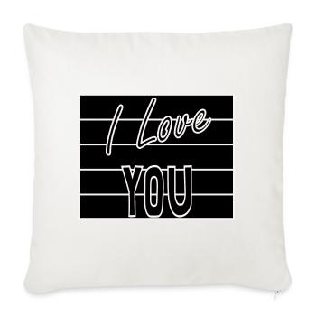 COUPLE. JUST MARRIED. EVJF. SAINT VALENTIN. MARIES - Housse de coussin décorative 45 x 45 cm - blanc nature - Devant