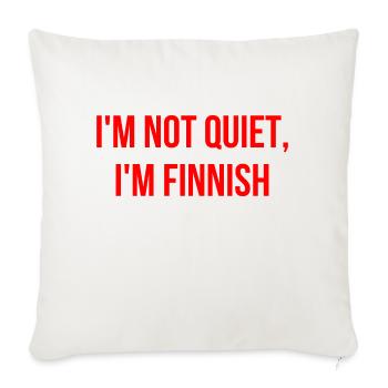 Je ne suis pas calme, je suis finlandais - Housse de coussin décorative 45 x 45 cm - blanc nature - Devant