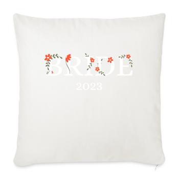 Bridle 2023 floral - Sofa pillowcase 17,3'' x 17,3'' (45 x 45 cm) - natural white - Front