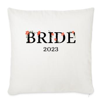Bridle 2023 floral - Sofa pillowcase 17,3'' x 17,3'' (45 x 45 cm) - natural white - Front