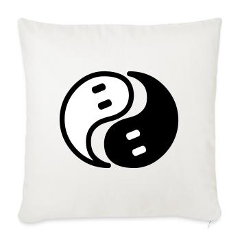 Ghost Yin Yang - Sofa pillowcase 17,3'' x 17,3'' (45 x 45 cm) - natural white - Front