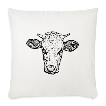 Personalized Cow T-Shirt Gift for Farmers - Sofa pillowcase 17,3'' x 17,3'' (45 x 45 cm) - natural white - Front