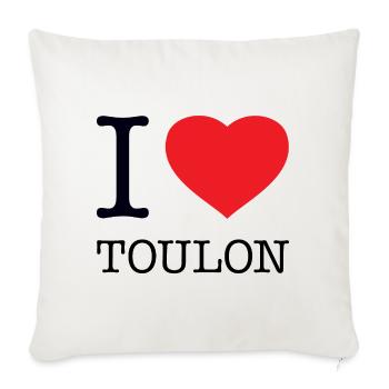 I LOVE TOULON - Sofa pillowcase 17,3'' x 17,3'' (45 x 45 cm) - natural white - Front