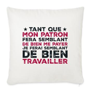 Quote Work Colleague Humor - Sofa pillowcase 17,3'' x 17,3'' (45 x 45 cm) - natural white - Front