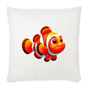 Clownfish - Sofa pillowcase 17,3'' x 17,3'' (45 x 45 cm) - natural white - Front