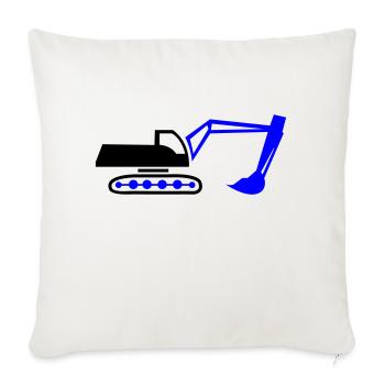 excavatrice - Housse de coussin décorative 45 x 45 cm - blanc nature - Devant