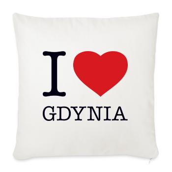 I LOVE GDYNIA - Sofa pillowcase 17,3'' x 17,3'' (45 x 45 cm) - natural white - Front