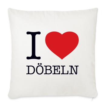 J’ADORE DÖBELN - Housse de coussin décorative 45 x 45 cm - blanc nature - Devant