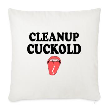 cuckold - Sofa pillowcase 17,3'' x 17,3'' (45 x 45 cm) - natural white - Front