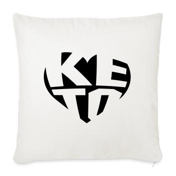 KETO Ketosis Cœur - Housse de coussin décorative 45 x 45 cm - blanc nature - Devant