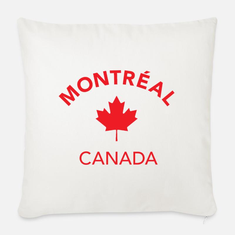 MONTREAL CANADA - Sofakissenbezug 45 x 45 cm - Naturweiß 