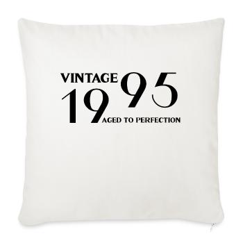 Vintage 1995 aged to perfection - Housse de coussin décorative 45 x 45 cm - blanc nature - Devant