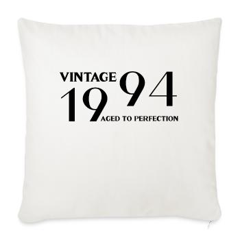 Vintage 1994 aged to perfection - Housse de coussin décorative 45 x 45 cm - blanc nature - Devant