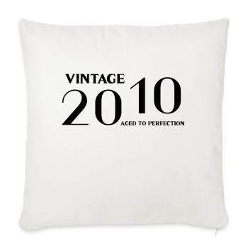 Vintage 2010 aged to perfection - Sofa pillowcase 17,3'' x 17,3'' (45 x 45 cm) - natural white - Front