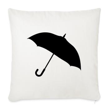 Silhouette de parapluie classique - Housse de coussin décorative 45 x 45 cm - blanc nature - Devant