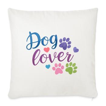 Dog Lover Watercolor Paw Print - Sofa pillowcase 17,3'' x 17,3'' (45 x 45 cm) - natural white - Front