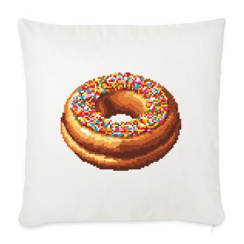 Pixel Donut - Sofa pillowcase 17,3'' x 17,3'' (45 x 45 cm) - natural white - Front