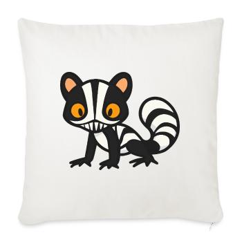Zombie mouffette Zombie d'Halloween - Housse de coussin décorative 45 x 45 cm - blanc nature - Devant