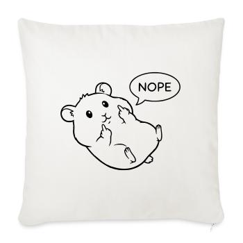 hamster paresseux hamster amant hamster propriétaire de hamster - Housse de coussin décorative 45 x 45 cm - blanc nature - Devant