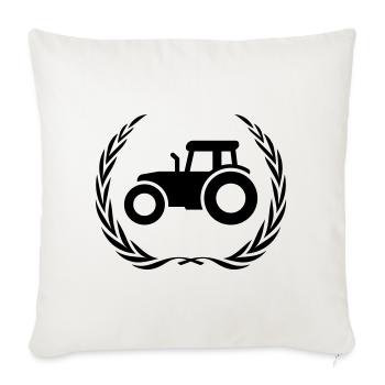 Traktor Symbol Farmer - Sofakissenbezug 45 x 45 cm - Naturweiß  - Vorne