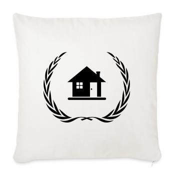 Symbole de la maison Maison Couronne - Housse de coussin décorative 45 x 45 cm - blanc nature - Devant
