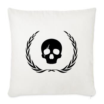 Skeleton Skull Wreath - Sofa pillowcase 17,3'' x 17,3'' (45 x 45 cm) - natural white - Front