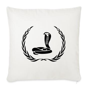 Snake Cobra Wreath - Sofa pillowcase 17,3'' x 17,3'' (45 x 45 cm) - natural white - Front
