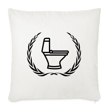 Toilette Toilette Couronne - Housse de coussin décorative 45 x 45 cm - blanc nature - Devant
