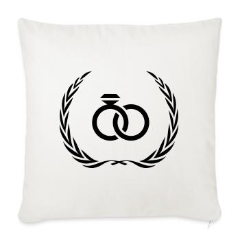 Wedding Ring Ring - Sofa pillowcase 17,3'' x 17,3'' (45 x 45 cm) - natural white - Front