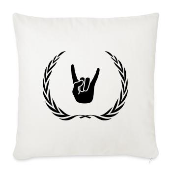 Party Hand Symbol Wreath - Sofa pillowcase 17,3'' x 17,3'' (45 x 45 cm) - natural white - Front