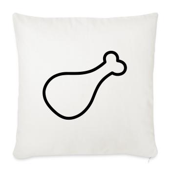 chicken thigh - Sofa pillowcase 17,3'' x 17,3'' (45 x 45 cm) - natural white - Front