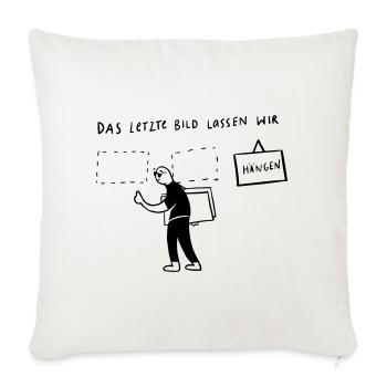 La dernière photo... On va le laisser en suspens - Housse de coussin décorative 45 x 45 cm - blanc nature - Devant