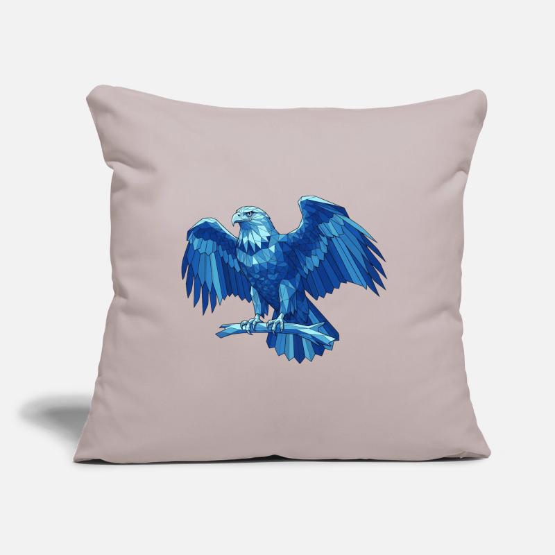 Geometric Blue Eagle with Sword Sofa pillowcase 17,3'' x 17,3'' (45 x 45 cm)