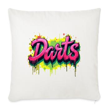 Fléchettes, fléchettes, graffitis - Housse de coussin décorative 45 x 45 cm - blanc nature - Devant
