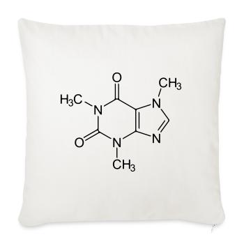 Caféine - Housse de coussin décorative 45 x 45 cm - blanc nature - Devant
