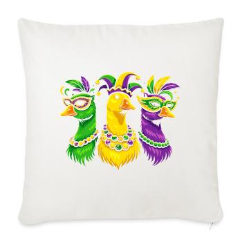 Carnival trio of masked birds - Sofa pillowcase 17,3'' x 17,3'' (45 x 45 cm) - natural white - Front