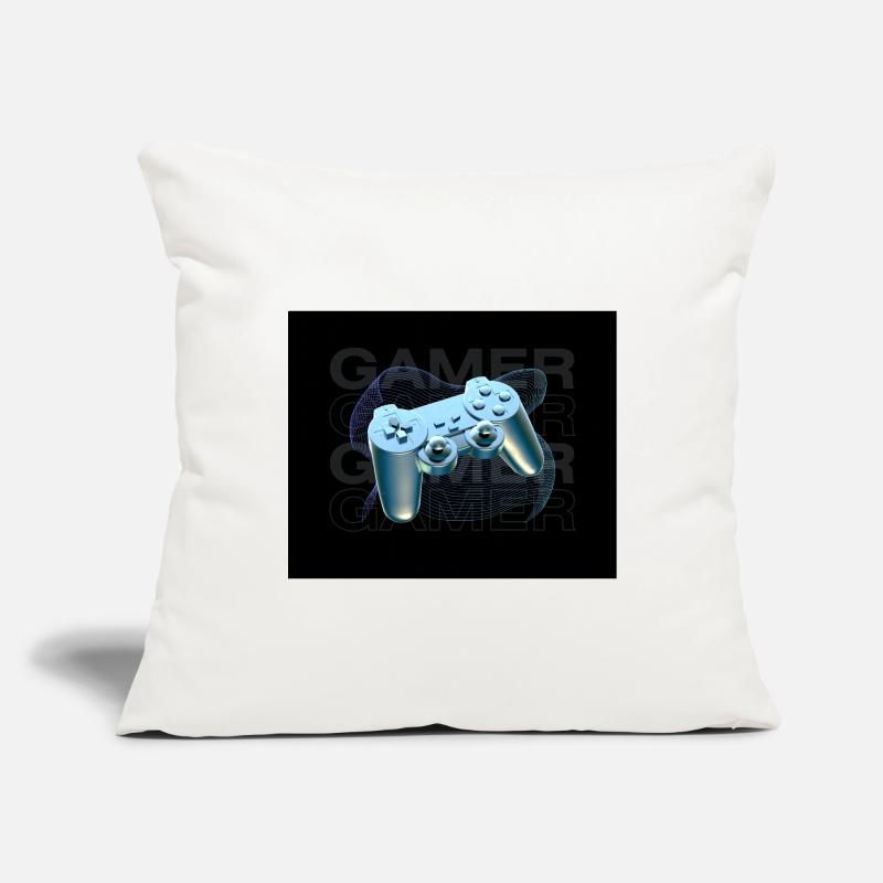 Neon Blue Controller 3D Sofa pillowcase 17,3'' x 17,3'' (45 x 45 cm)