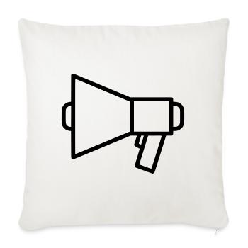 Megaphone Speaker Protest - Sofa pillowcase 17,3'' x 17,3'' (45 x 45 cm) - natural white - Front