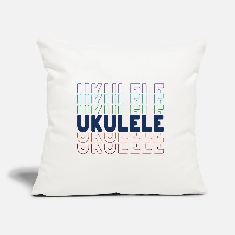 Typographie du ukulélé Housse de coussin décorative 45 x 45 cm