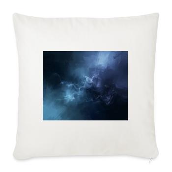Tiefblaue Nebelwellen - Sofakissenbezug 45 x 45 cm - Naturweiß  - Vorne