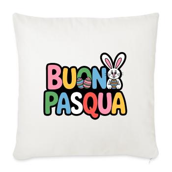 Bunny Happy Easter - Sofa pillowcase 17,3'' x 17,3'' (45 x 45 cm) - natural white - Front