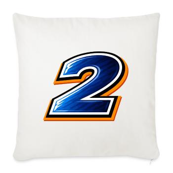 Number 2 Football Shirt Tournament 2026 Design - Sofa pillowcase 17,3'' x 17,3'' (45 x 45 cm) - natural white - Front