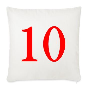 10. 10 YEARS. 10th ANNIVERSARY. 10 YEAR ANNIVERSARY. - Sofa pillowcase 17,3'' x 17,3'' (45 x 45 cm) - natural white - Front