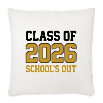 Class of 2026 Schools Out Logo - Sofakissenbezug 45 x 45 cm - Naturweiß  - Vorne