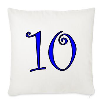 10. 10 YEARS. 10th ANNIVERSARY. 10 YEAR ANNIVERSARY. - Sofa pillowcase 17,3'' x 17,3'' (45 x 45 cm) - natural white - Front