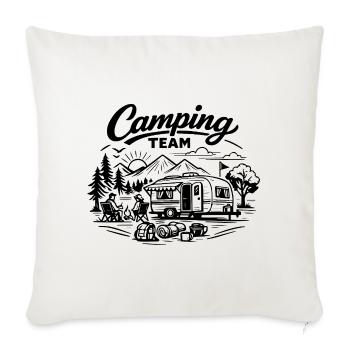 Camping Team Wagon - Housse de coussin décorative 45 x 45 cm - blanc nature - Devant