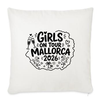 Malle 2026 Filles en tournée 2026 Sekt & Flamingo - Housse de coussin décorative 45 x 45 cm - blanc nature - Devant