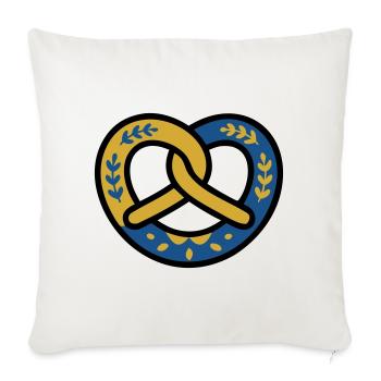 Motif de diamants de bretzel Bavaria Volksfest Munich - Housse de coussin décorative 45 x 45 cm - blanc nature - Devant