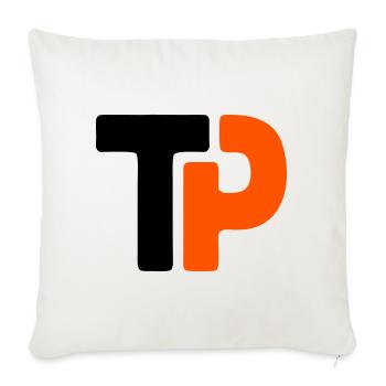 Table Tennis Logo TP Ping Pong Team - Sofa pillowcase 17,3'' x 17,3'' (45 x 45 cm) - natural white - Front
