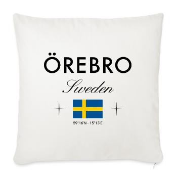 Örebro Schweden Koordinaten Reise Souvenir - Sofakissenbezug 45 x 45 cm - Naturweiß  - Vorne